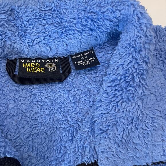 Vintage Mountain Hardwear Polartec High Loft Fleece Jacket Blue Womens Medium - Picture 3 of 10